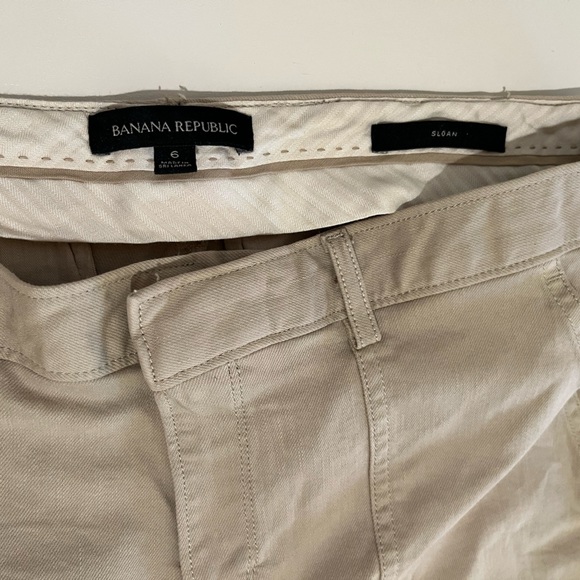 Banana Republic Tan Sloan Pants, Size 6 - Picture 4 of 9